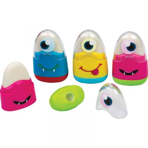 Точилка CENTRUM пластиковая с ластиком (ассорти) 89820