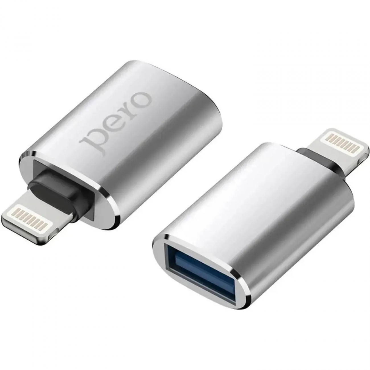 Адаптер PERO AD02 OTG LIGHTNING TO USB 3.0, серебристый 2398714 4603768351672