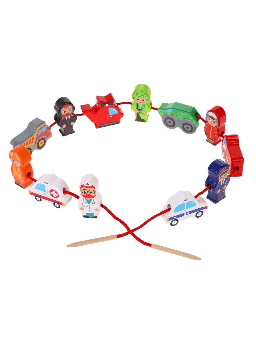 Шнуровка-фигурки Транспорт: 12 дет. Mapacha 76858