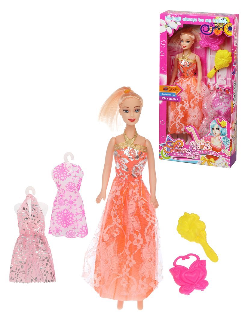 Кукла с набором аксессуаров (в асс), в комплекте 5 предметов Наша Игрушка 102