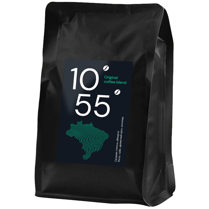 Кофе жареный в зернах 10/55 Original coffee blend,100% Арабика, 250г Деловой стандарт 1925532