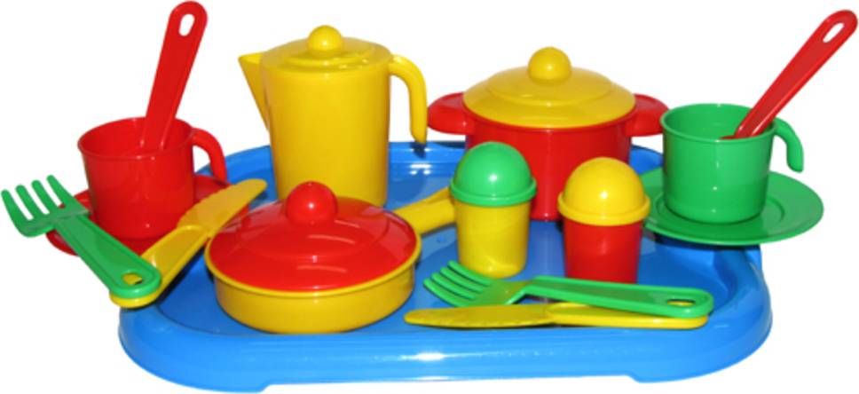 Посуда игрушечная "Настенька" на 2 персоны Полесье П-3940