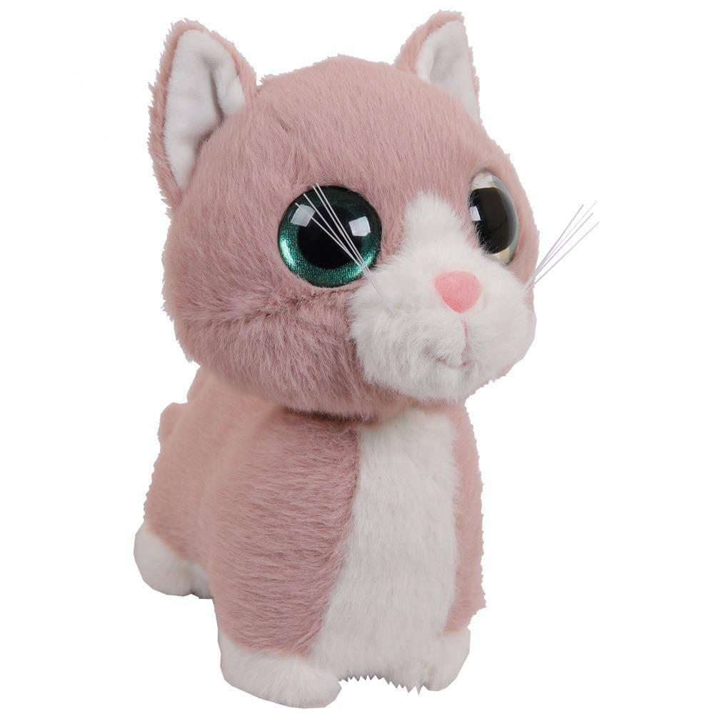 Мягкая игрушка Глазастики. Кошечка розовая, 18 см. AbToys M4972