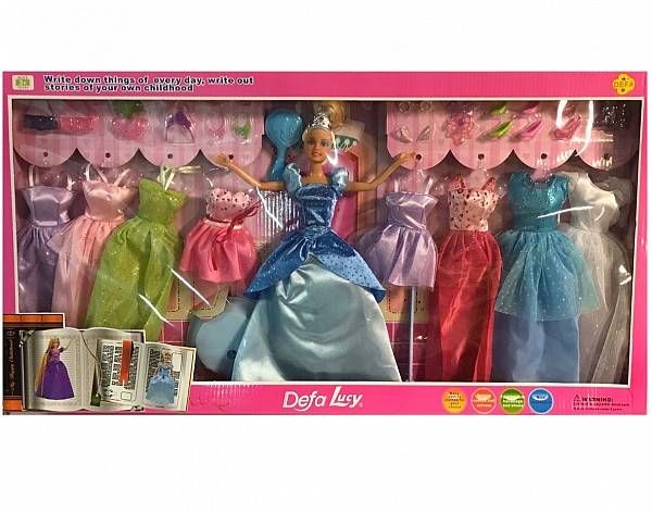 Кукла Defa Lucy Мои наряды, в наборе 8 платьев и 20 аксессуаров(в асс) арт 8266