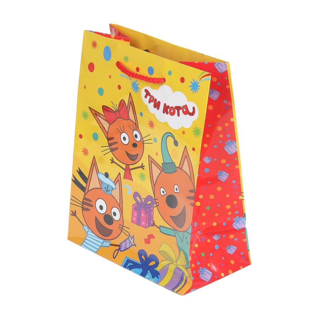 Пакет подарочный глянцевый М "Три Кота", 140 гр/м Чудо праздник PM-127486-TK