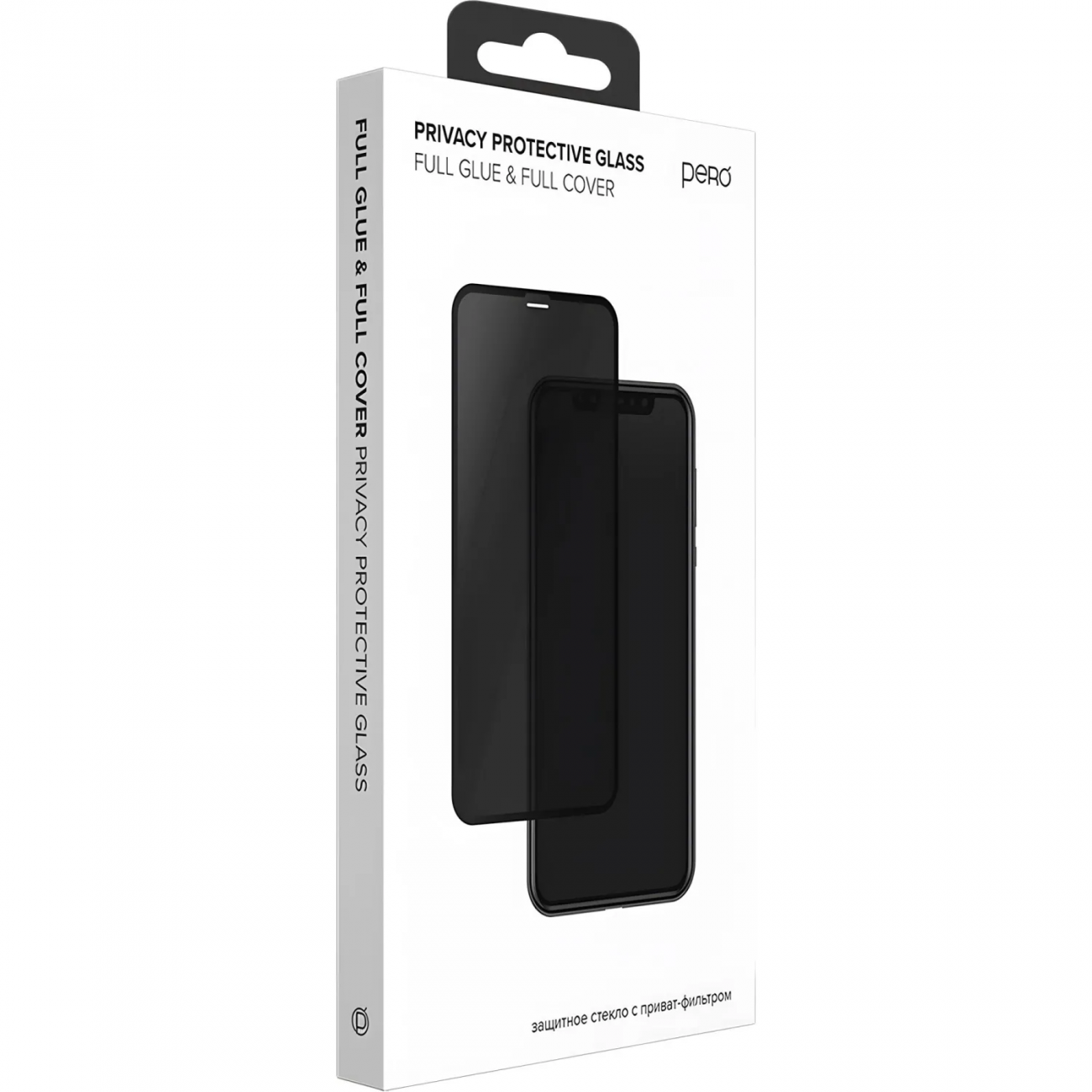 Защитное стекло Full Glue Privacy д/iPhone 16 Pro Max, черное Pero 2332787 9880010406556