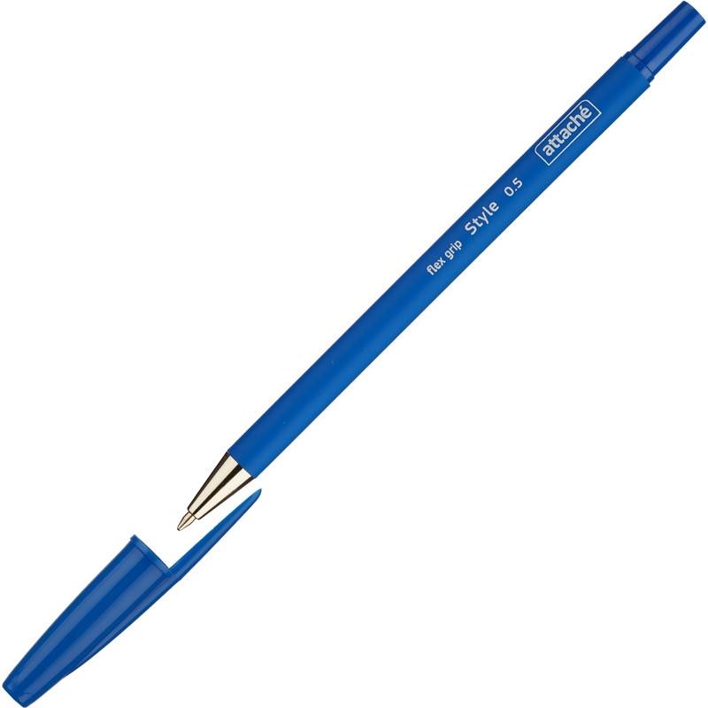 Ручка шариковая Attache Style синяя (толщина линии 0.5 мм) 148055