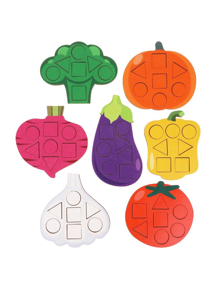 Мозаика-вкладыши Овощи, 7 шт. в наборе Mapacha 962122