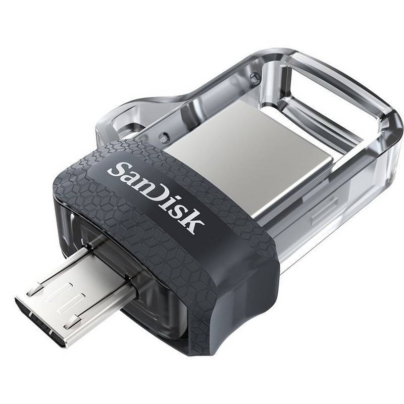 Флеш-память SanDisk Ultra Dual Drive M3.0 16 Gb USB 3.0 серая SDDD3-016G-G46 615709