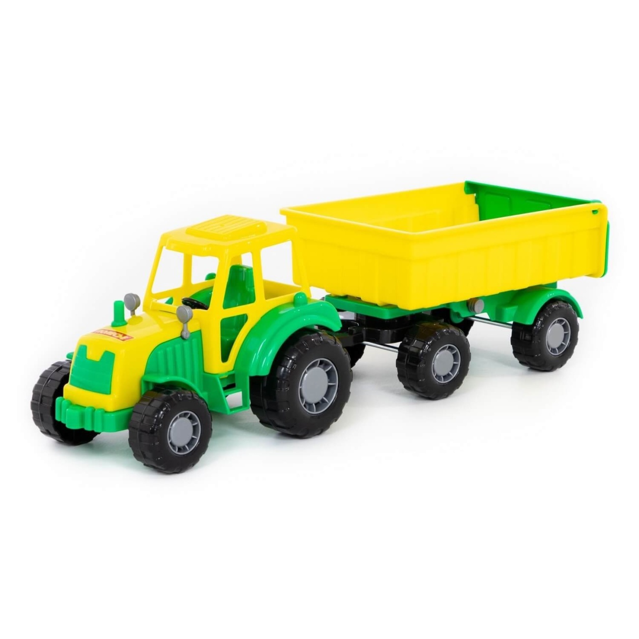 Трактор Полесье с прицепом №1 Мастер желтый 43х13х13,5 см. П-35257/желтый