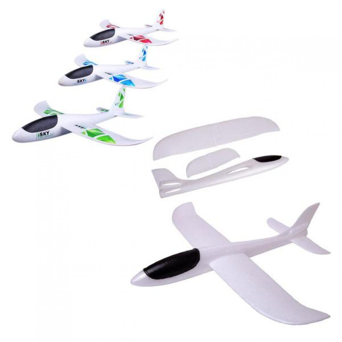 Самолет-планер, для игры на открытом воздухе 44х42х4 см (цвет в асс) Abtoys 819-37B