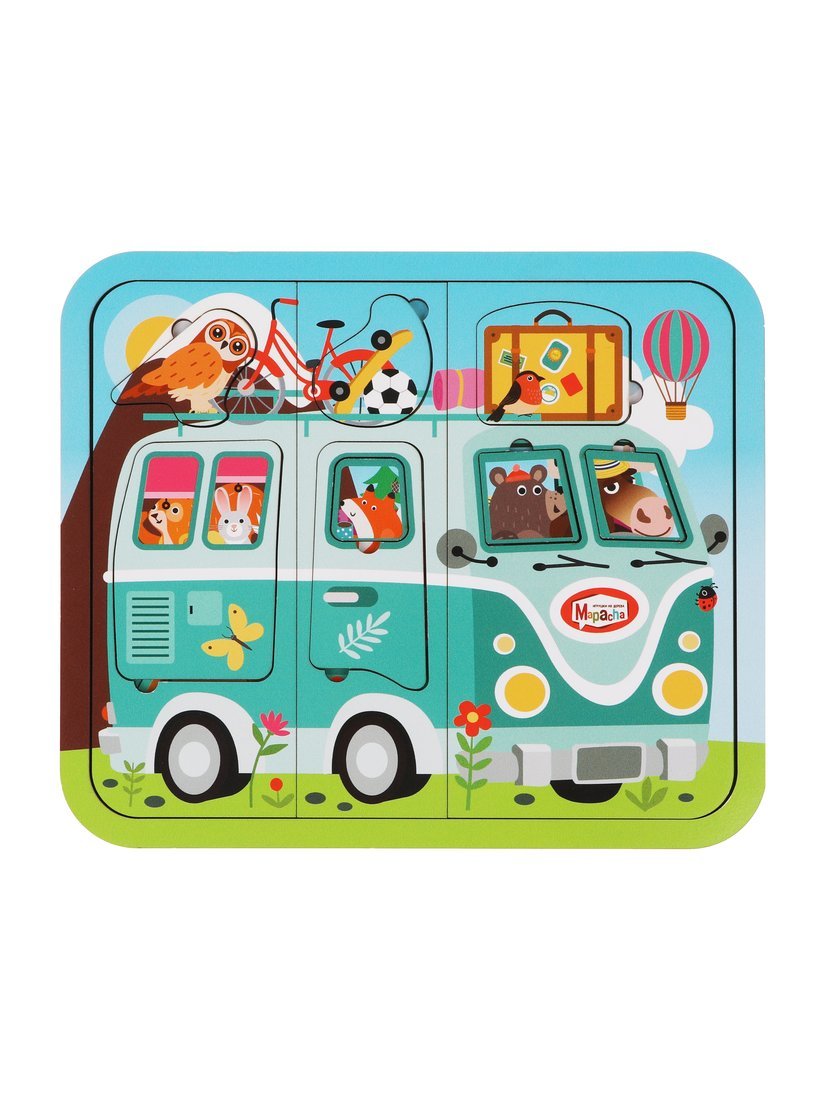 Пазл многослойный "Путешествие на автобусе" Mapacha 962217