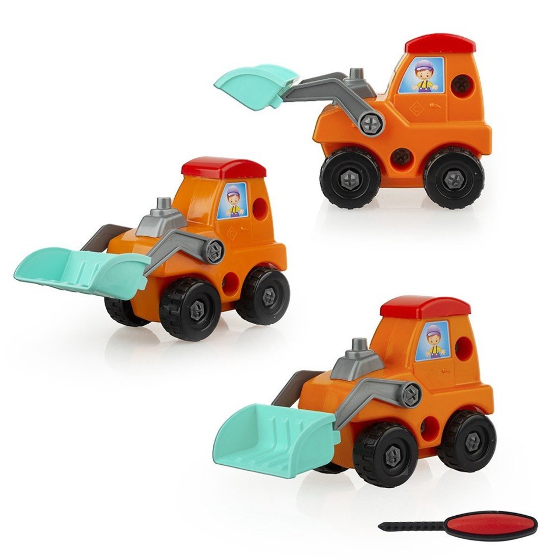 Конструктор Трактор Кузя (19 дет., отвёртка), 22см Совтехстром У1053