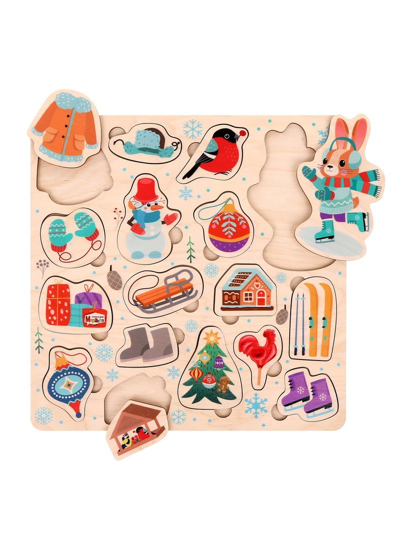 Вкладыши "Снежная зима", 17 деталей Mapacha 962095