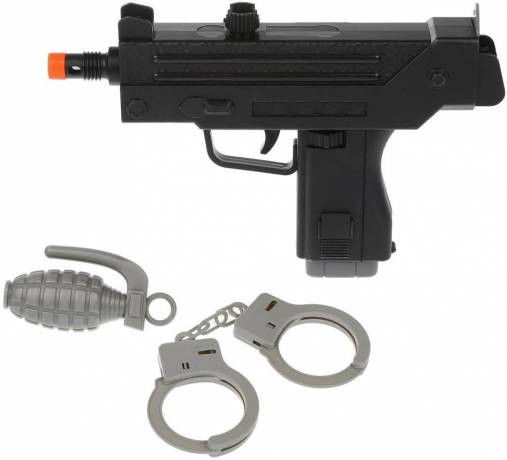 Игровой набор "Полиция" автомат свет/звук, наручники, граната Наша Игрушка M0183