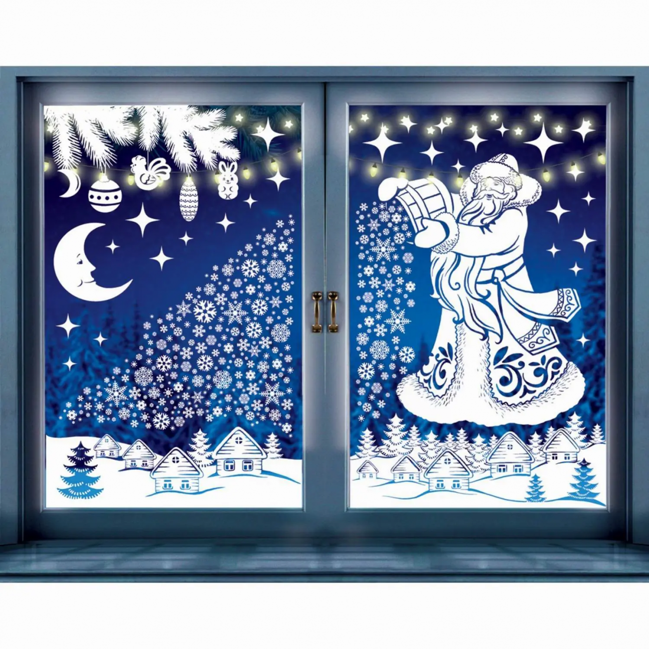 Наклейки новогодние на окна Новогоднее волшебство, А3 4630112053135