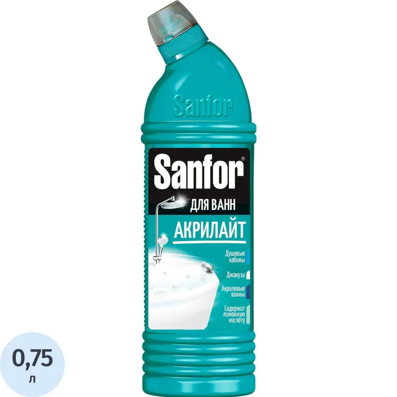 Средство для сантехники SANFOR для ванн АКРИЛАЙТ, 750 г Санфор 2208855 23655