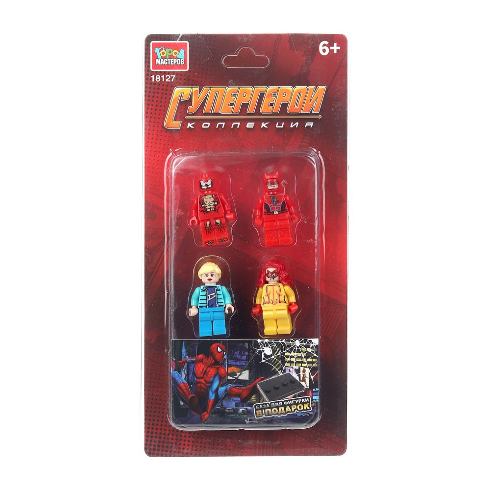 Конструктор фигурки - 4 шт. "Супергерои" Город Мастеров 18127-CY