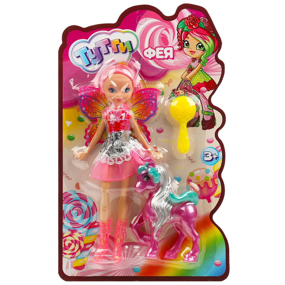 Кукла фея с крыльями, расческа, единорог, 18 см. Тутти Y2212O0561-3-RU