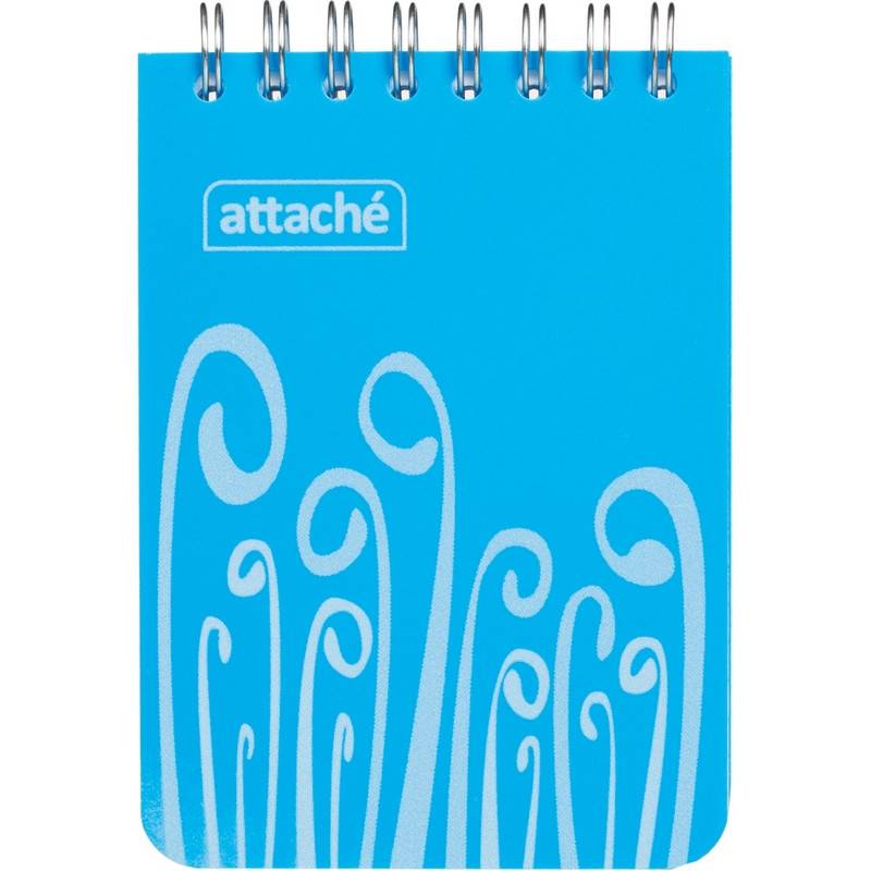 Блокнот Attache Fantasy А7 80 л. голубой в клетку спираль (75х120 мм) 309376