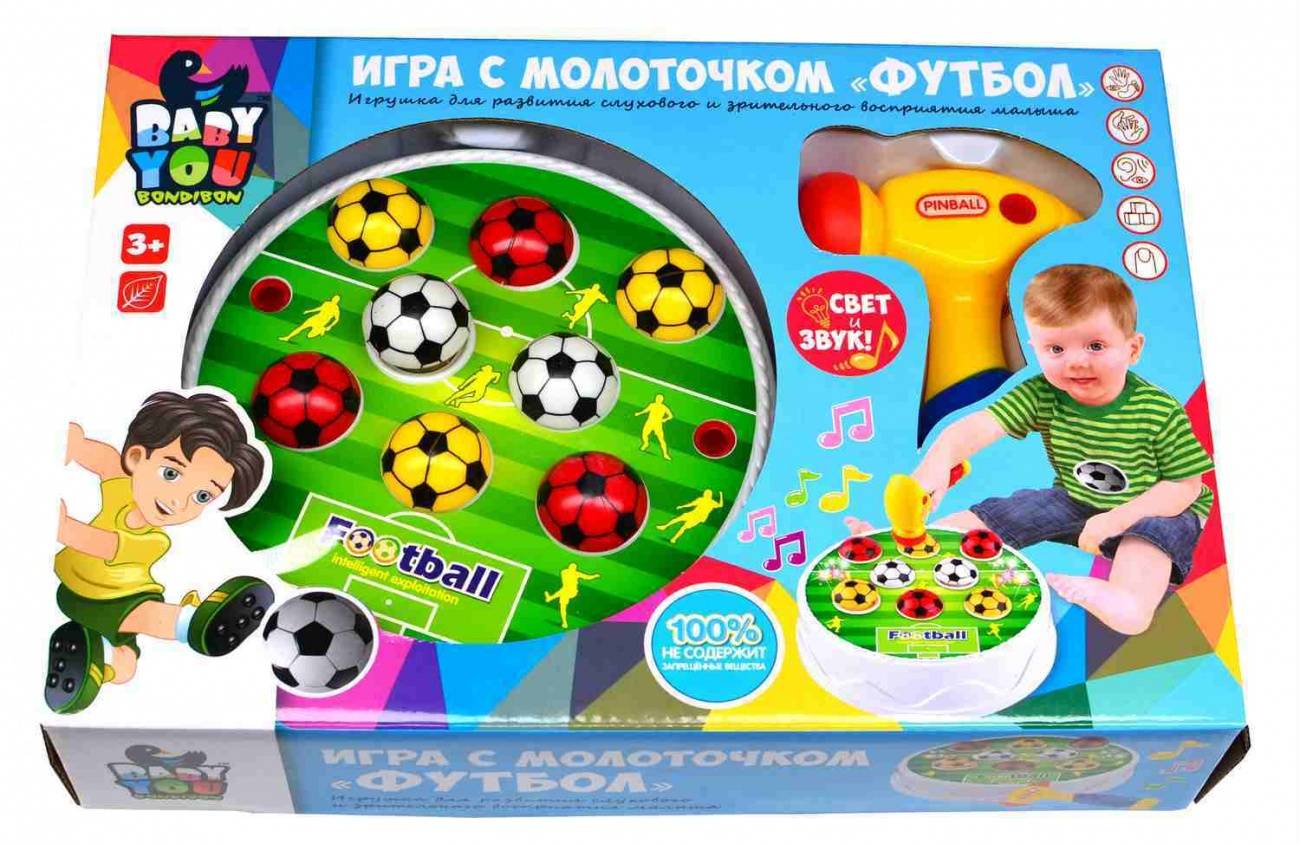 Игра для развития реакции "Футбол" со звуковыми и световыми эффектами Junfa Toys 392
