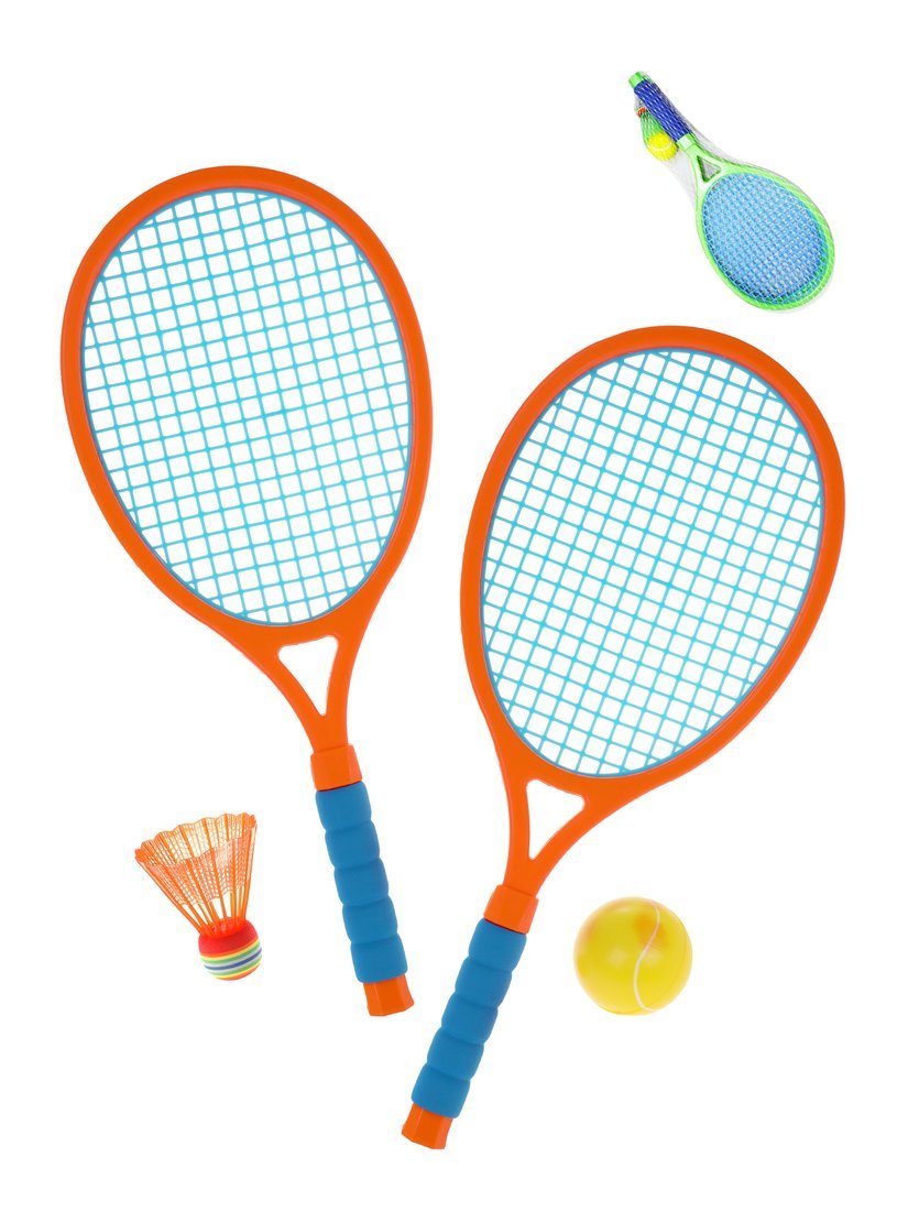 Игровой набор Спорт; ракетка 49,5х21 см. 2 шт. шарик, волан со светом, в асс. Наша Игрушка 636314