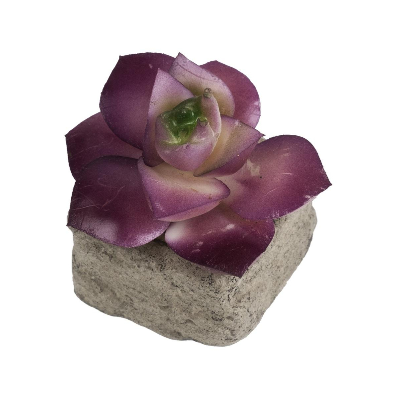 Цветок искусственный декоративный Розовый Суккулент в кашпо/8см арт.88211 Magic Home 1877571