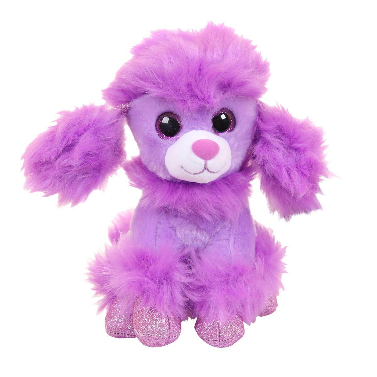 Мягкая игрушка ABtoys Собачка Карамелька, фиолетовая 14 см M0084/фиолетовый