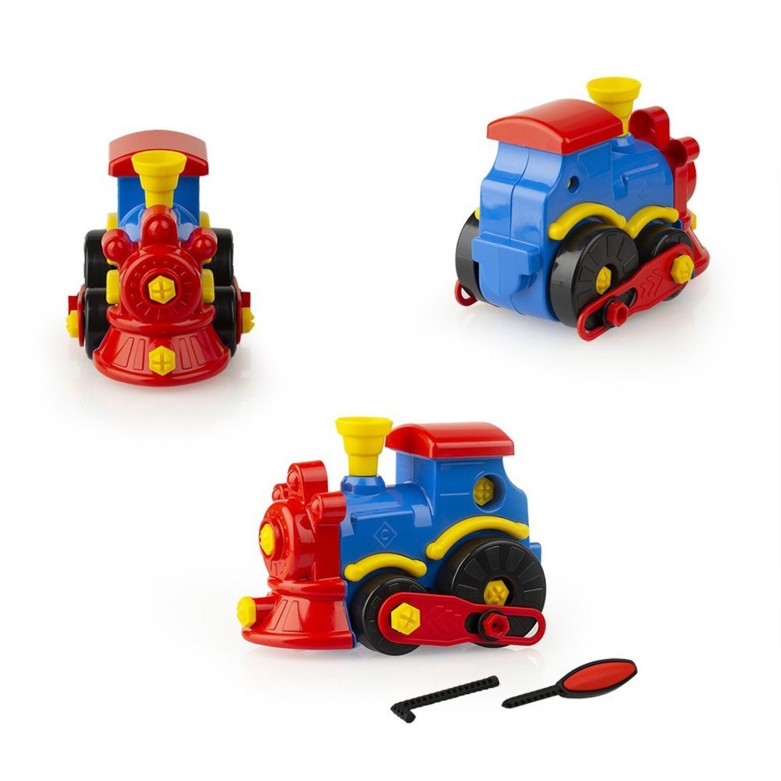 Констр-р Паровозик Томми, 26 дет. отвертка, шестигранник, 18 см СТРОМ У1044