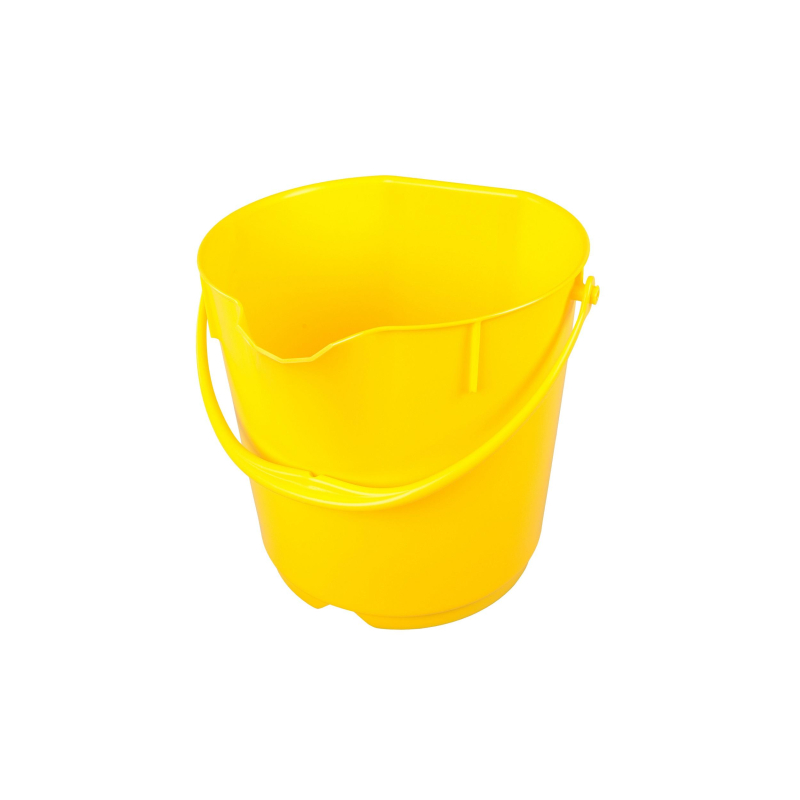 Ведро FBK 15л желтое, армир. пластик противоударный, круглое, 80101-4 1583815
