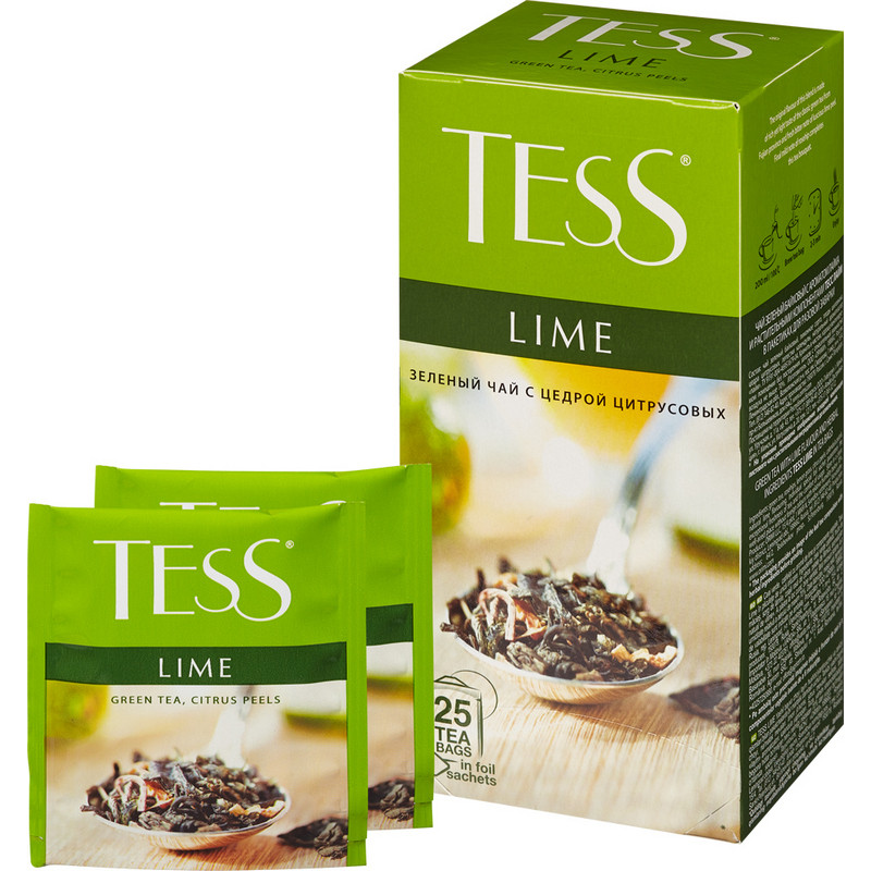 Чай зеленый ТЕSS Лайм 1,5г*25пак Tess 421000