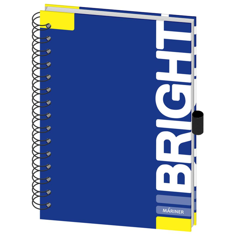 Бизнес-тетрадь Bright, А5/120л, 148х205, клетка, синий, 0014-03 Mariner 1608814