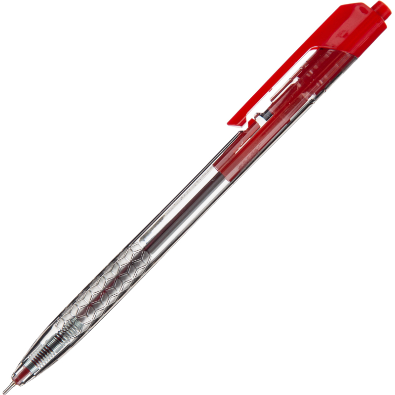 Ручка шариковая автомат. Deli Arrow д.ш.0,7мм лин 0,35мм крас EQ01340 1685324