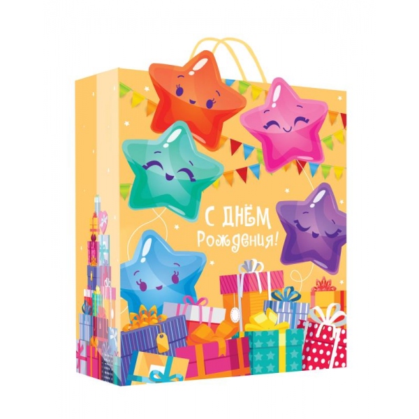 Пакет для подарка, с фигурной вырубкой, размер Xl, 33,5х45х15 см. Чудо праздник PXLF-112911-HB5