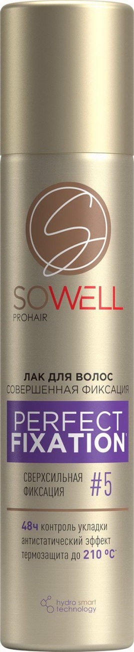 Лак для волос SoWell Perfect Fixation Совершенная фиксация сверхсильной фиксации 75 см3 4660222720078