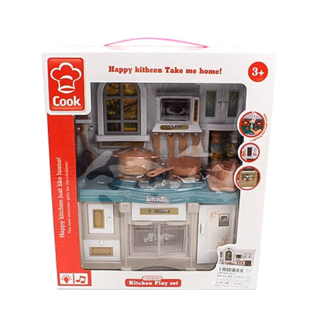 Игровой набор "Кухня" свет, звук, кухонный гарнитур, 15 предметов Наша Игрушка 3022