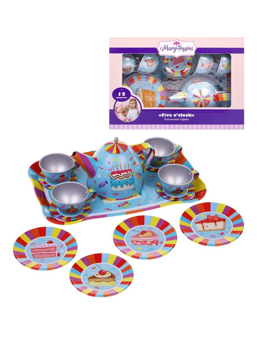 Набор мет. посуды "С днем рождения" 15 пр. Mary Poppins 456041