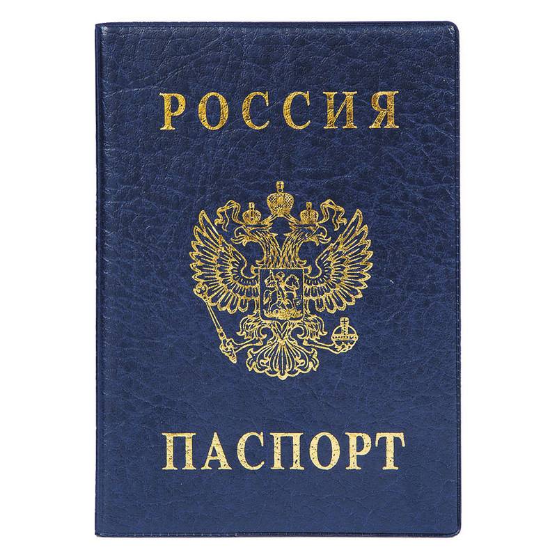 Обложка для паспорта ДПС из ПВХ синего цвета (2203.В-101) 723914