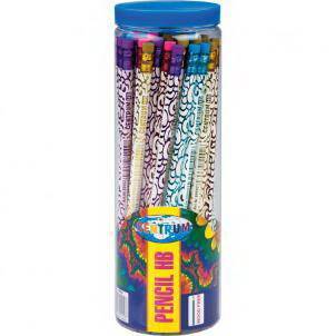 Карандаш чернографитный HB пластиковый, заточенный, с ластиком (в асс) Centrum 89002