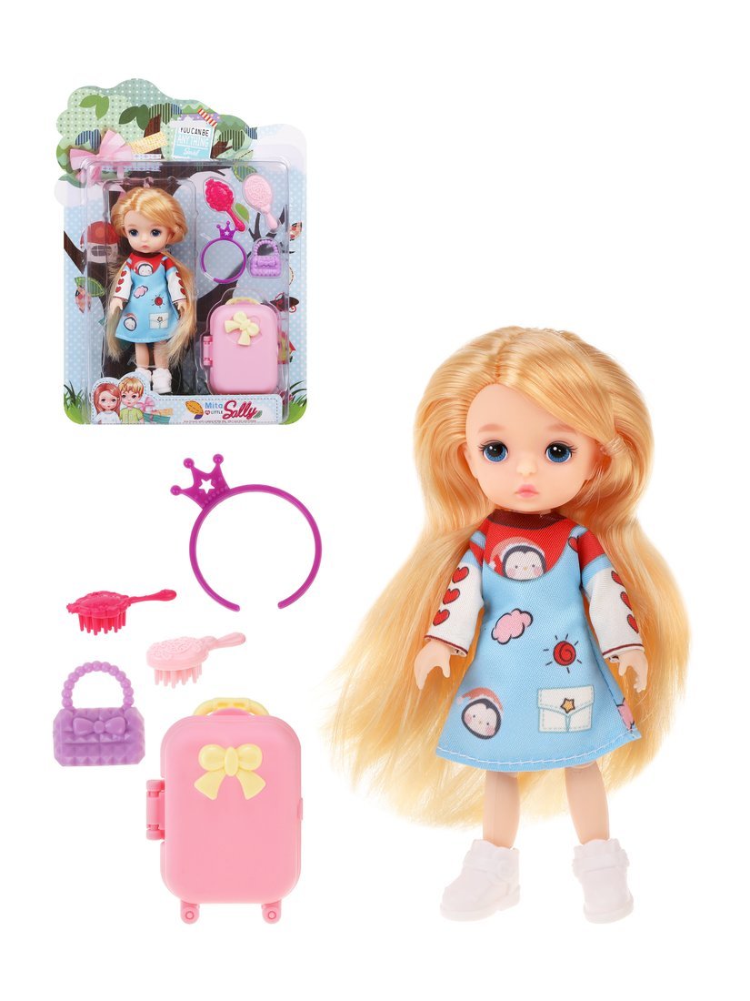 Игровой набор "Туристка", в компл. кукла 12 см, предм. 5 шт Наша Игрушка 91087-B
