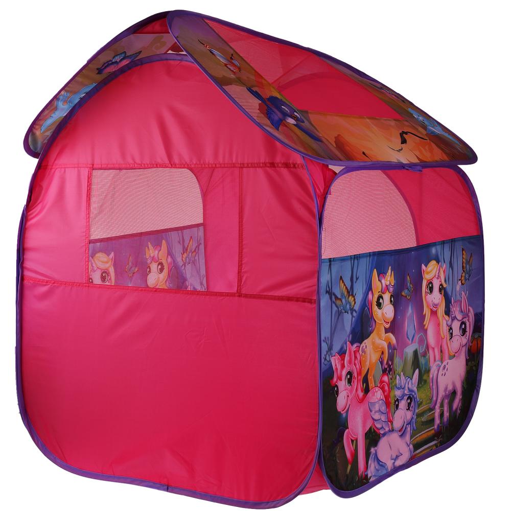 Палатка детская игровая Единороги, 83х80х105 см. в сумке Играем вместе GFA-UC-R