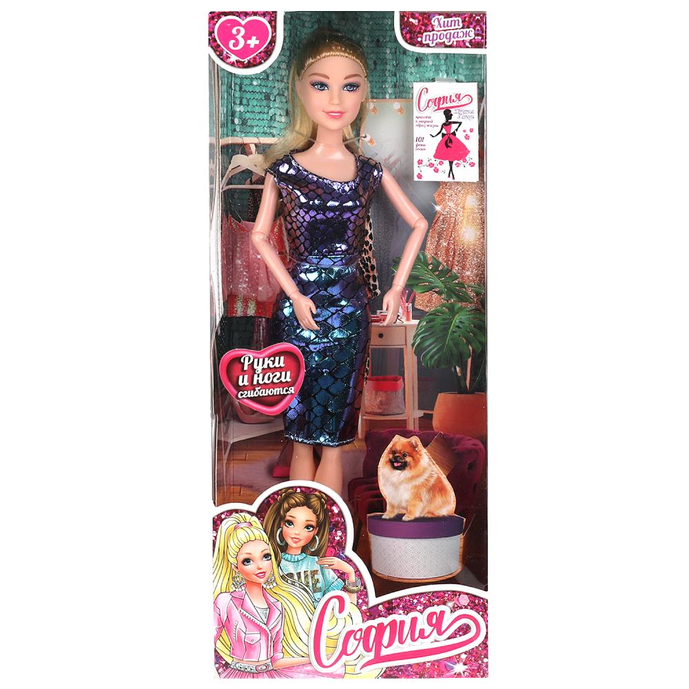 Кукла 29 см. София в блестящем платье, руки сгибаются Карапуз 66001-BF4-S-HW