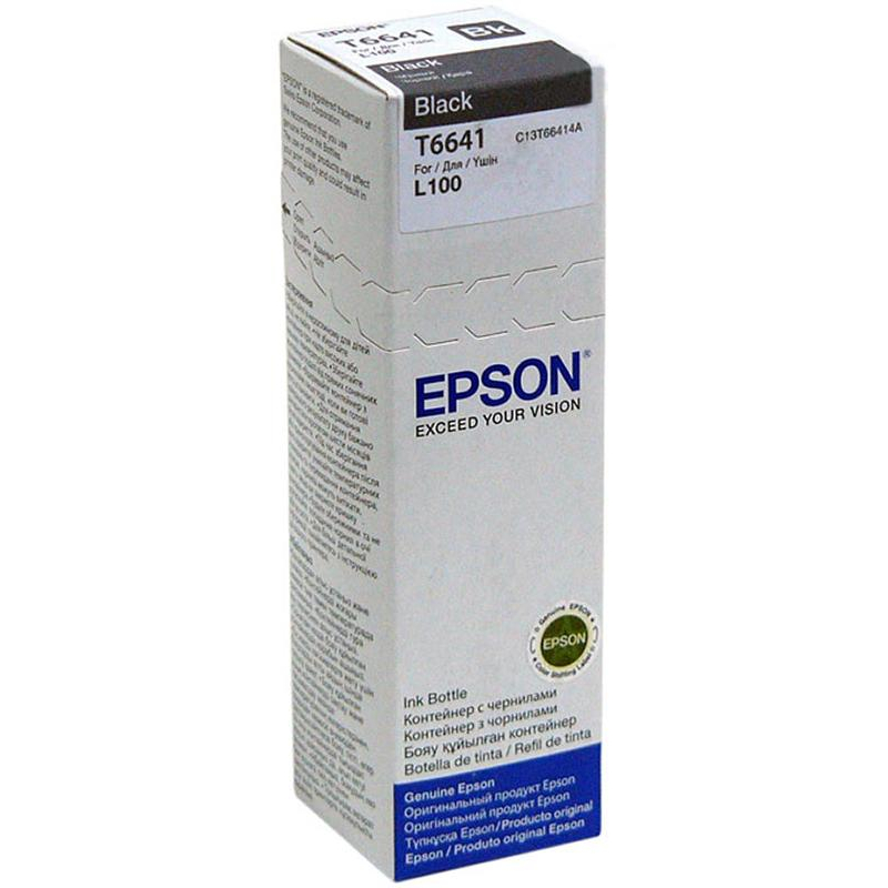 Чернила Epson T6641 C13T66414A/C13T664198 чер. для L100 235302