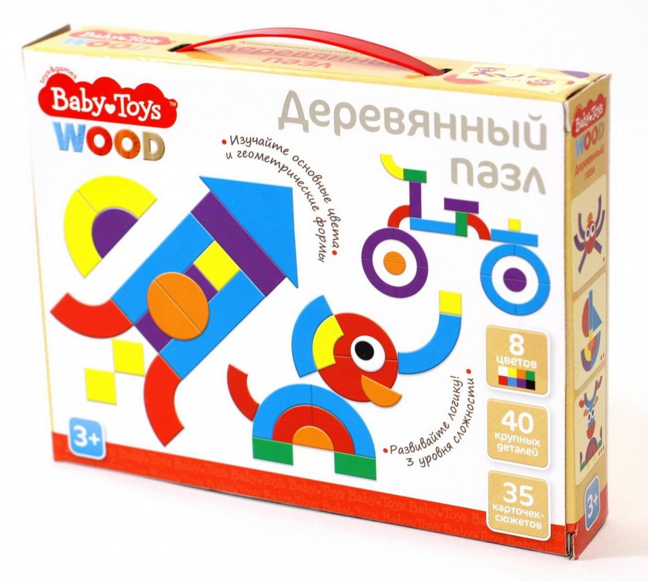 Пазл деревянный серия Baby Toys, 40 элементов Десятое Королевство 04055ДК