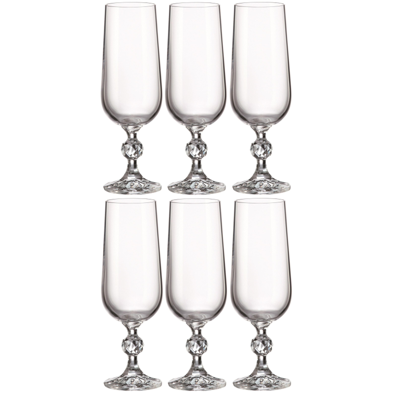 Набор бокалов для шампанского STERNA, 180 мл 6 шт Crystal Bohemia 1537212 91L/4S149/0/00000/180-662