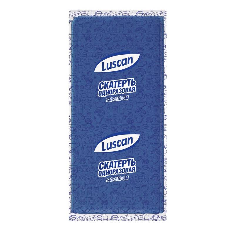 Скатерть одноразовая Luscan спанбонд 110x140 см синяя 476871