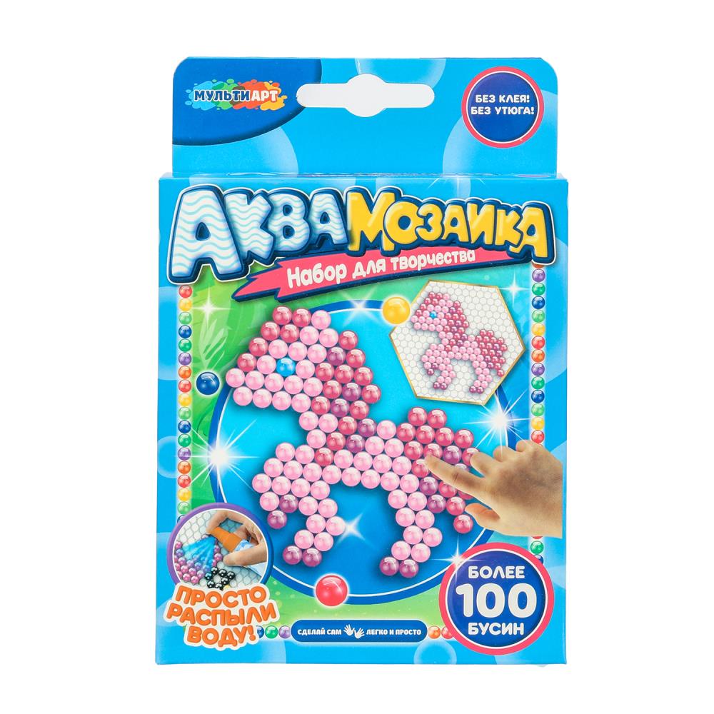Аквамозаика 100 бусин "Пони" MultiArt AB-100PONY (48)
