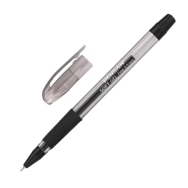 Ручка гель неавтомат. PENSAN soft GEL FINE 0,5 мм BLACK 2400/12 1599459 2420/12