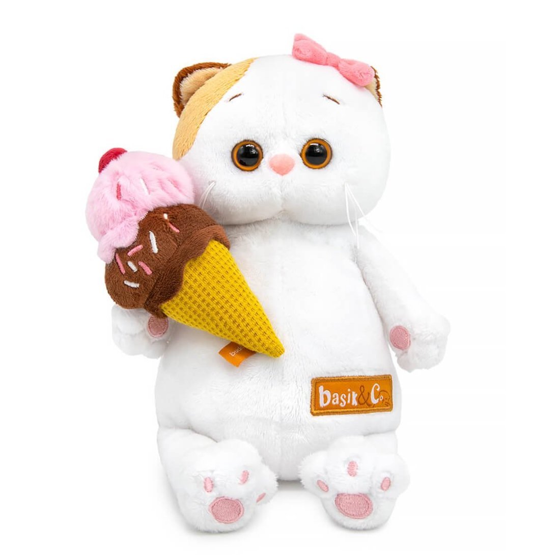 Мягкая игрушка Кошечка Ли-Ли с мороженым, Мультсериал 18 см BudiBasa LKm18-005