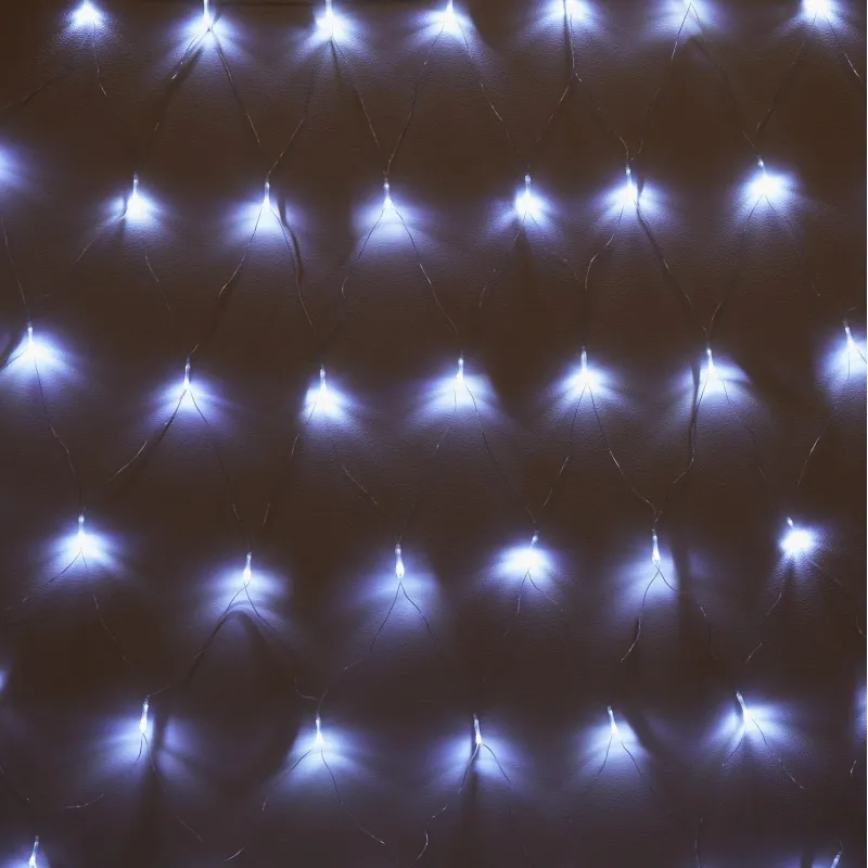 Гирлянда светодиодная холодный бел, 96LED(1,5х1,5м) прозр пров IP20 1823879